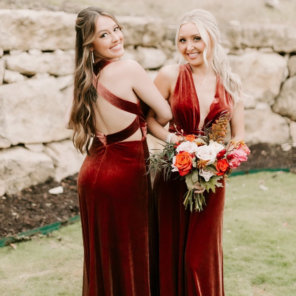 REVELRY Dylan Velvet Bridesmaid Dress
